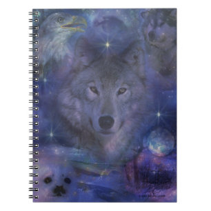 Carnet Loup mystique dans le clair de lune