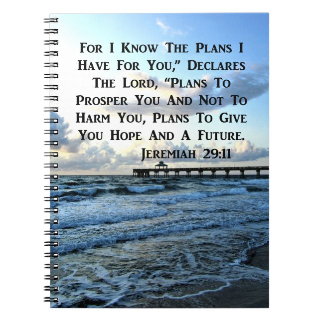 CARNET LOURDEMENT JEREMIAH 29:11 CONCEPTION DE SCRIPTURE (Devant)