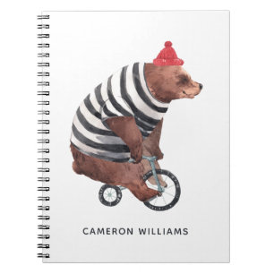 Carnet L'ours d'amusement de bicyclette ajoutent votre