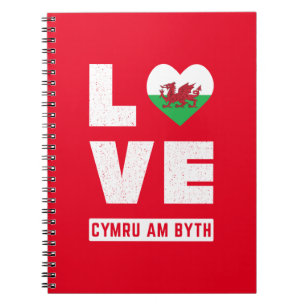 Carnet Love Cymru Am Byth Wales Drapeau Gallois Racines V