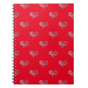 Carnet Love Valentine's Day White Heart croquis