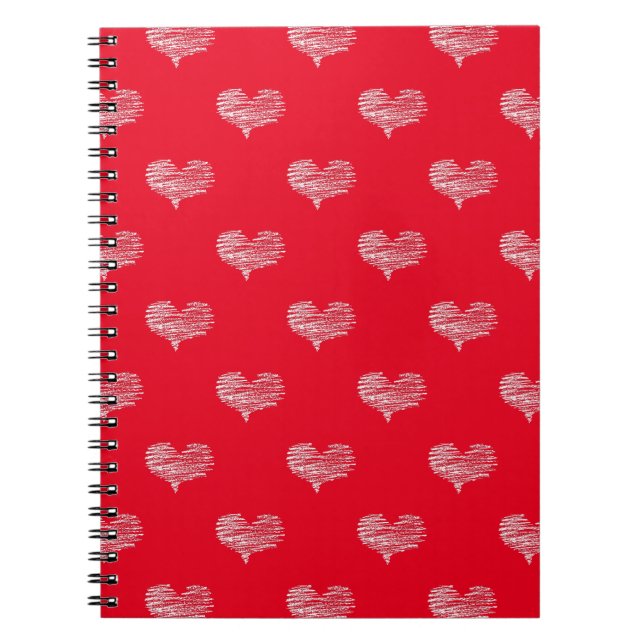 Carnet Love Valentine's Day White Heart croquis (Devant)