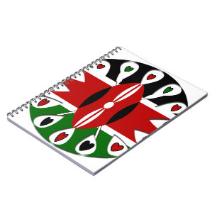 Carnet Lovely Hearts Kenya : Drapeau Art Motif