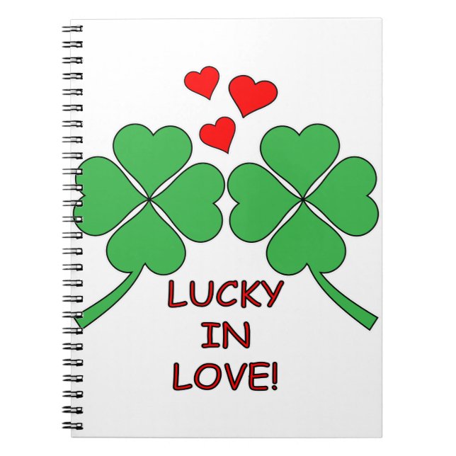 Carnet Lucky In Love Hearts Clover (Devant)