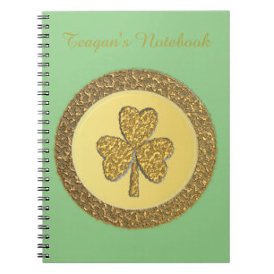 Carnet Lucky Irish Shamrock Gold Coin personnalisé