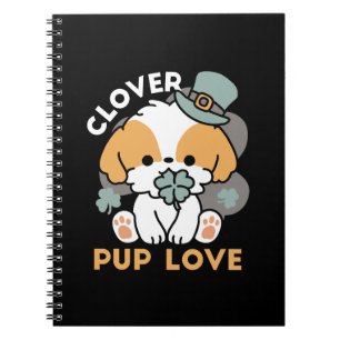 Carnet Lucky Pup with Clover - St. Patrick's Day Cadeau