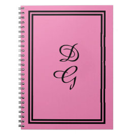 Carnet "Lulumama" Rose monogramme rose