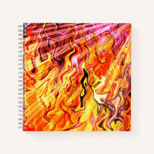 Carnet Lumière du soleil à travers les flammes......