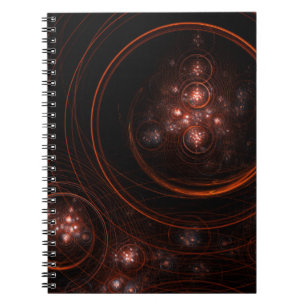 Carnet Lumière stellaire cramoisie en orbite Art cosmique