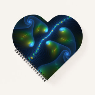 Carnet Lumières de l'Imaginaire Abstrait Bleu Vert Jaune