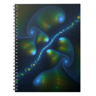 Carnet Lumières de l'Imaginaire Abstrait Bleu Vert Jaune 