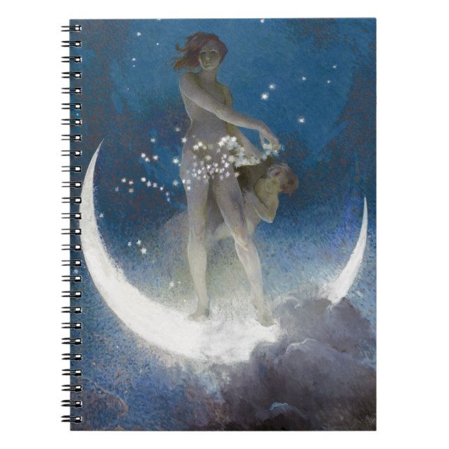 Carnet Luna Goddess at Night Scattering Stars (Devant)