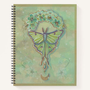 Carnet Luna Moth moon design par Renee Lavoie