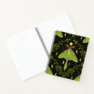 Carnet Luna moth, phases de lune et damas de lierre 2