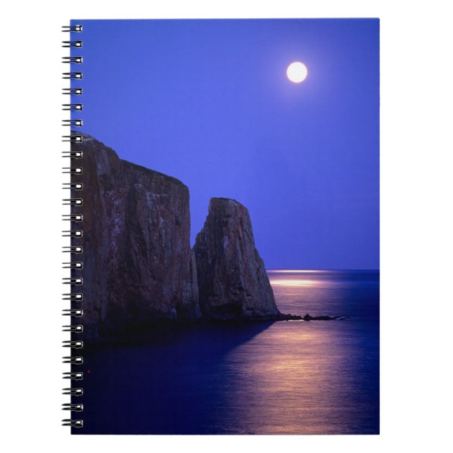 Carnet Lune À Dusk | Côte Gaspe de Perce Rock Québec (Devant)
