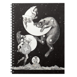 Carnet Lune céleste ciel Univers Dieu Nuit Illustration