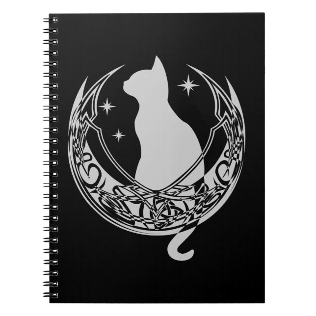 Carnet Lune celtique | Étoiles de chats de nuit (Devant)