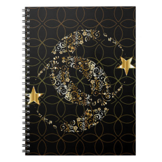 Carnet Lune et étoile florales islamiques