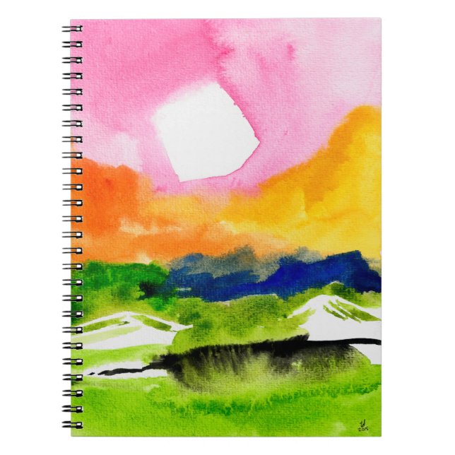 Carnet Lune haute arc-en-ciel (Devant)