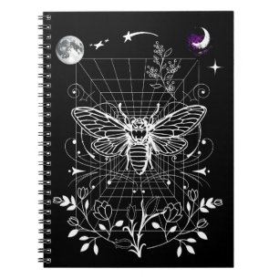 Carnet Lune magique et papillon