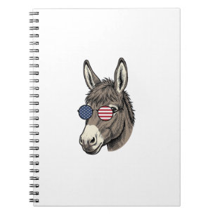 Carnet Lunettes de soleil d'âne patriotique Design de T-s