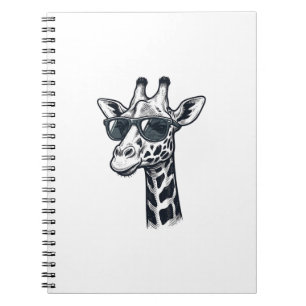 Carnet Lunettes de soleil de girafe cool T-Shirt à gravur
