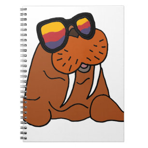 Carnet Lunettes de soleil de port de morse drôle