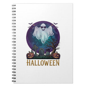 Carnet Lunettes de soleil fantôme Halloween Violet Lune C