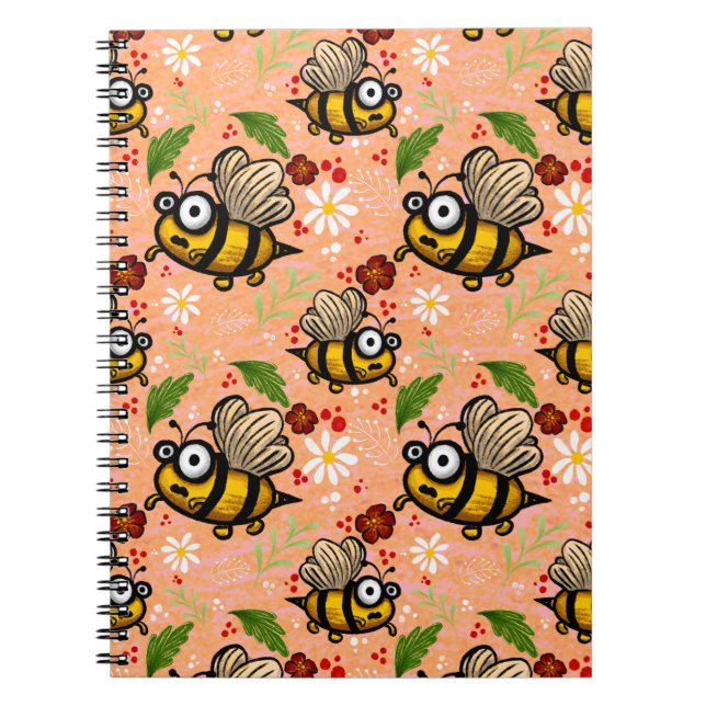 Carnet Lustiges Bienchen - zartes orange (Devant)
