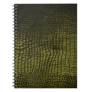 Carnet Luxueuse texture de peau de crocodile foncé.