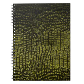 Carnet Luxueuse texture de peau de crocodile foncé.