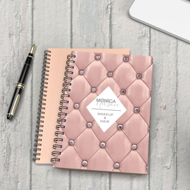 Carnet Luxueux Monogramme doré Rose (Créateur téléchargé)