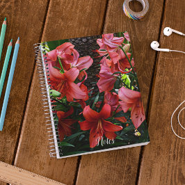 Carnet Lys Asiatiques Orange Floral