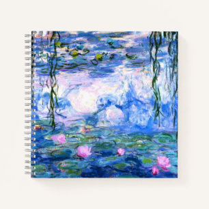 Carnet Lys d'eau rose Monet 
