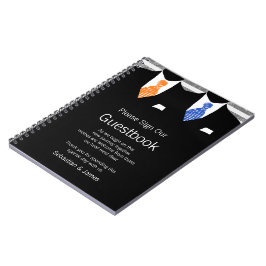 Carnet M. et M. Suit et Cravate Guestbook (Orange / Blue)