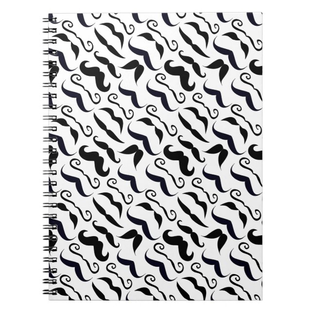 Carnet M. Mustache Hipster Motif (Devant)