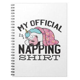Carnet Ma chemise officielle de sieste - Licorne paresseu