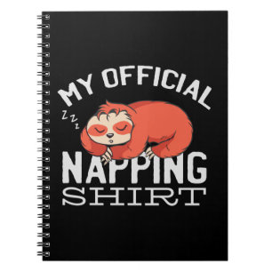 Carnet Ma chemise officielle de sieste - Paresseux dorman