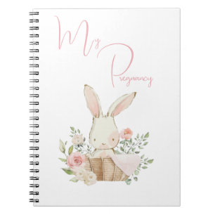 Carnet Ma Grossesse Lapin Rose Script Photo