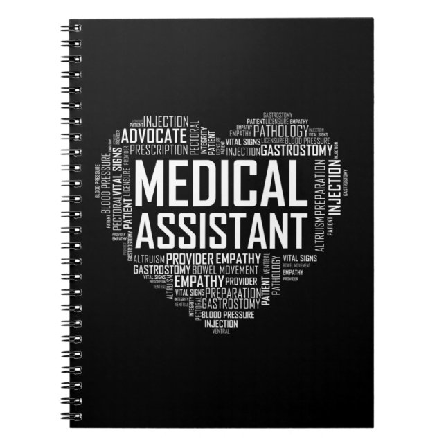 Carnet MA Médicale Assistant Coeur Amour T Chemise Clini  (Devant)