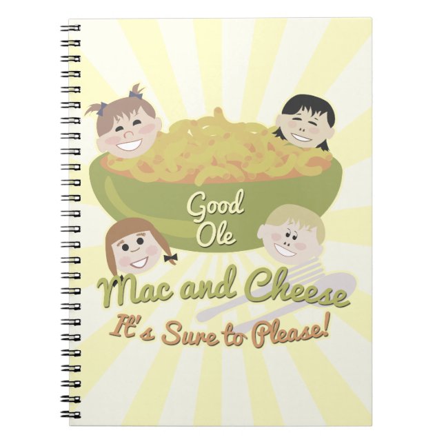 Carnet Mac et fromage S'il vous plaît Retro Kid Art Desig (Devant)