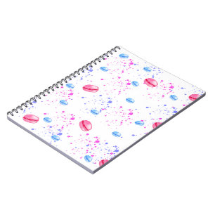 Carnet Macarons appétissants en plaques d'aquarelle