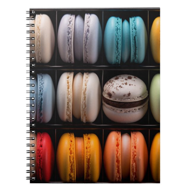Carnet Macarons dominants dans de délicieuses couleurs éc (Devant)