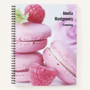 Carnet Macarons framboises roses Pâtisserie française Pho