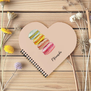 Carnet Macarons français aquarelle peints à la main