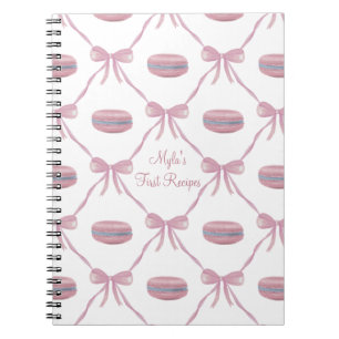 Carnet Macarons roses personnalisés Recette Frilly Coquet