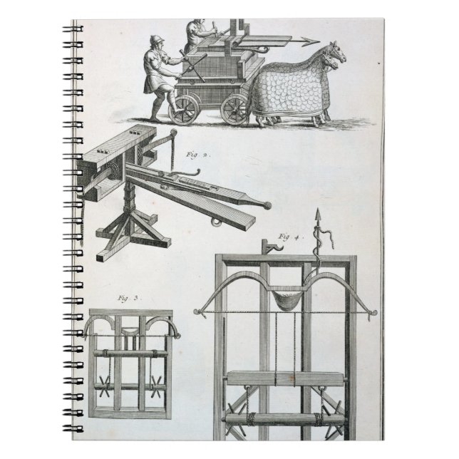 Carnet Machines ballistiques romaines, du 'Encyclopedie (Devant)