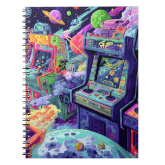 Carnet Machines d'arcade rétro dans l'espace