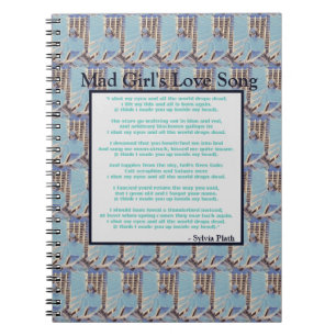 Carnet Mad Girl's Love Chanson de Sylvia Plath Porte - bl