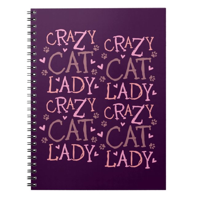Carnet Madame folle Notebook de chat (Devant)